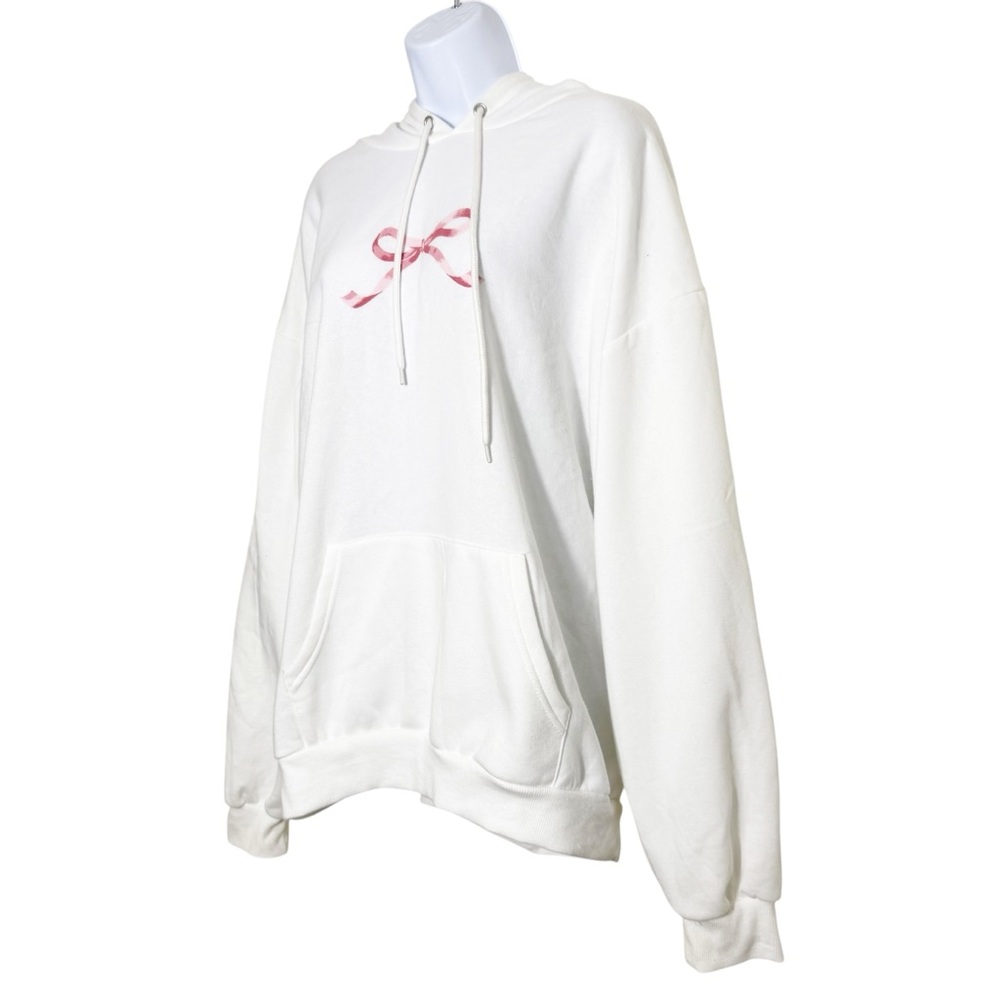 Aeropostale Pink Bow Oversized Pullover Hoodie size‎ L - Picture 4 of 7